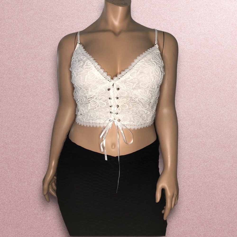 NWOT Cider Curve & Plus Lace Floral Trim Corset
